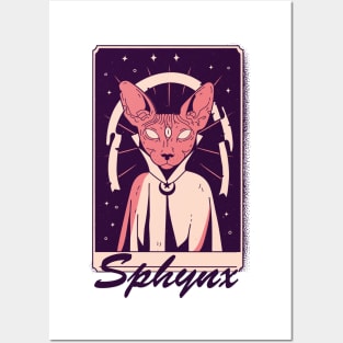 Mystic Sphynx Cat Posters and Art